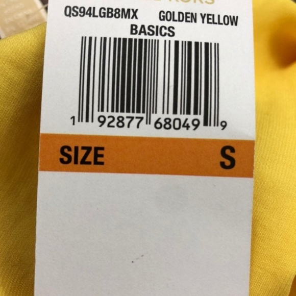 CLEARANCE Michael Kors Yellow Blouse NWT Small new - Picture 2 of 5